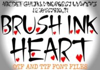 Brush Ink Heart Font - Featured Image