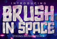Brush in Space Font - Featured Image