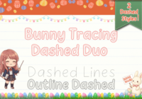 Bunny Tracing Dashed Duo Font - Featured Image