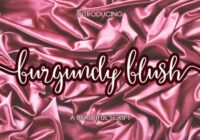 Burgundy Blush Script Font - Featured Image