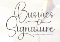 Busines Signature Font - Featured Image