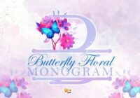 Butterfly Floral Monogram Font - Featured Image