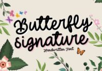 Butterfly Signature Font - Featured Image