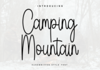 Camping Mountain Font - Featured Image
