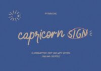 Capricorn Sign Font - Featured Image