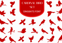 Cardinal Bird Set Font - Featured Image