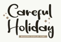 Careful Holiday Font - Featured Image