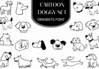 Cartoon Doggy Set Font - Featured Image