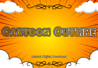 Cartoon Outline Font - Featured Image
