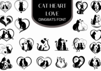 Cat Heart Love Font - Featured Image