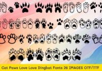 Cat Paws Love Font - Featured Image