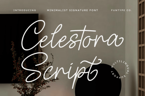 Celestora Script Font - Featured Image