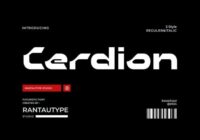 Cerdion Font - Featured Image