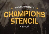 Champions Stencil Font - Featured Image
