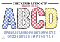 Checkered Retro Font - Featured Image