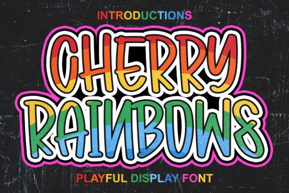 Cherry Rainbows Font - Featured Image