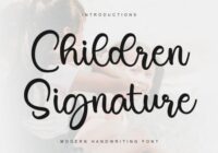 Children Signature Font - Featured Image