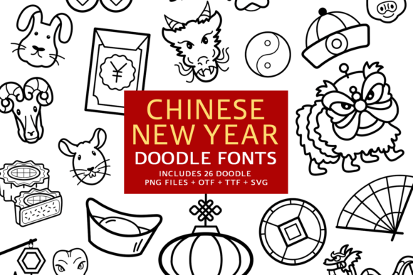 Chinese New Year Doodle Font - Featured Image