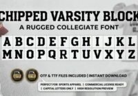 Chipped Varsity Block Font - Featured Image