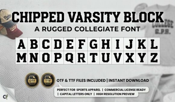 Chipped Varsity Block Font - Featured Image