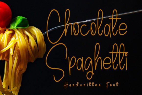 Chocolate Spaghetti Font - Featured Image