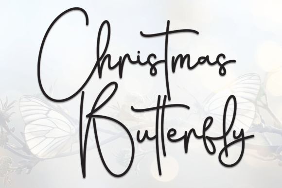 Christmas Butterfly Font - Featured Image