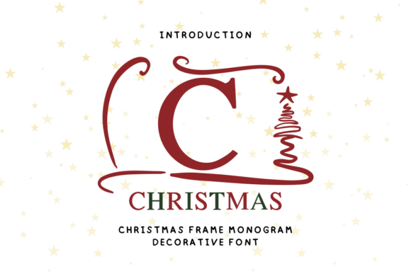 Christmas Frame Monogram Font - Featured Image