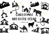 Christmas Nativity Scene Font - Featured Image