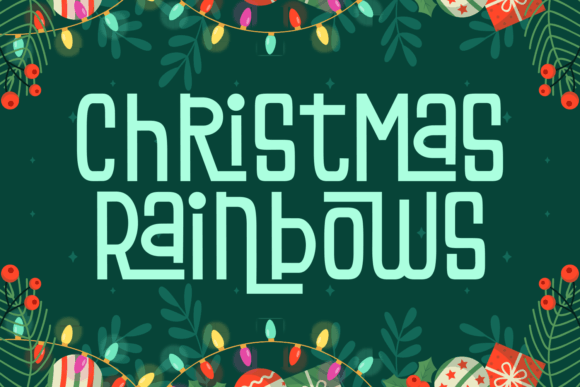 Christmas Rainbows Font - Featured Image