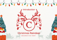 Christmas Reindeer Monogram Font - Featured Image