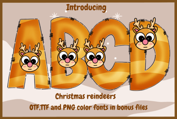 Christmas Reindeers Font - Featured Image