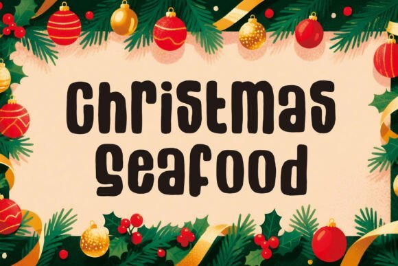 Christmas Seafood Font - Featured Image
