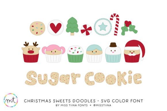 Christmas Sweets Doodles Font - Featured Image