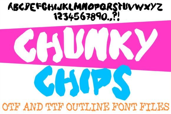 Chunky Chips Font - Featured Image