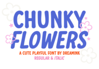 Chunky Flowers Font - Featured Image