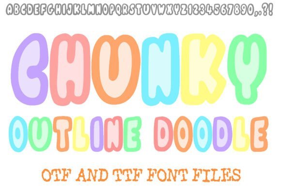 Chunky Outline Doodle Font - Featured Image