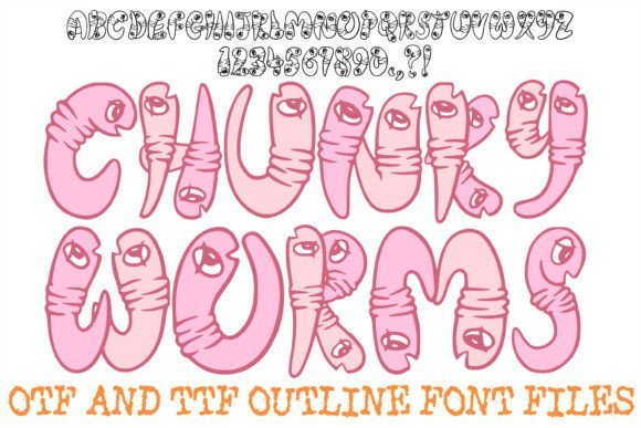 Chunky Worms Font - Featured Image