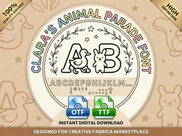 Clara’s Animal Parade Font - Featured Image