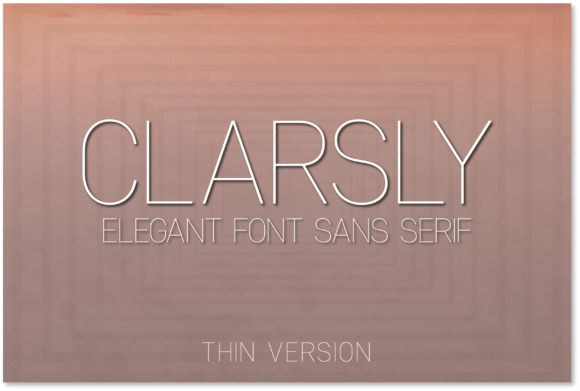 Clarsly Thin Font - Featured Image