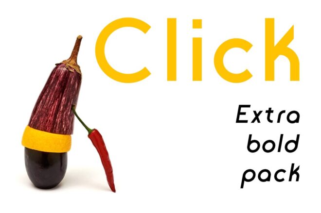 Click ExtraBold Pack Font - Featured Image