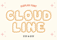 Cloud Line Font - Featured Image