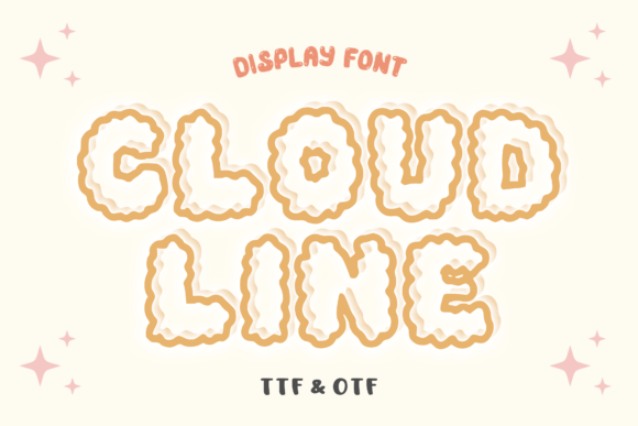 Cloud Line Font - Featured Image