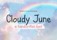 Cloudy June Font - Featured Image