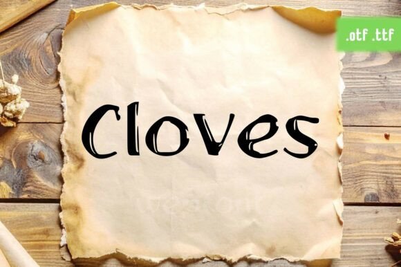 Cloves Font - Featured Image
