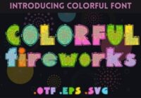 Colorful Fireworks Font - Featured Image