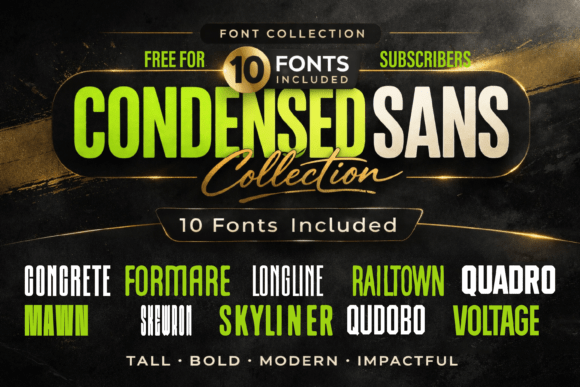 Condensed Collection – 10 Tall Set Font - Featured Image