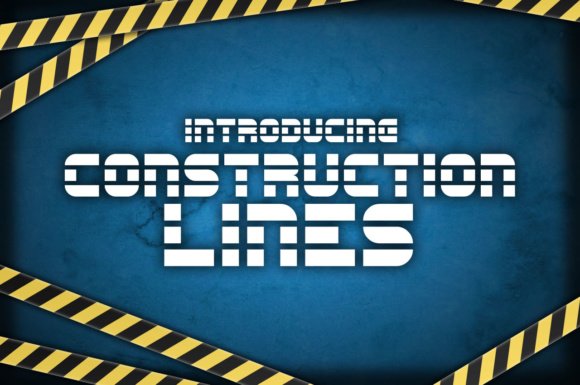 Construction Lines Font - Featured Image