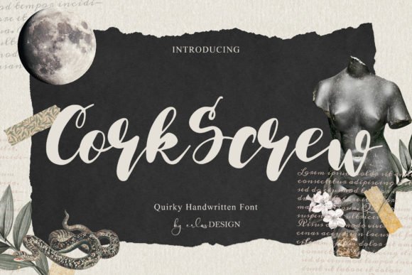 CorkScrew Font - Featured Image