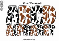 Cow Pattern Font - Featured Image