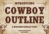 Cowboy Outline Font - Featured Image